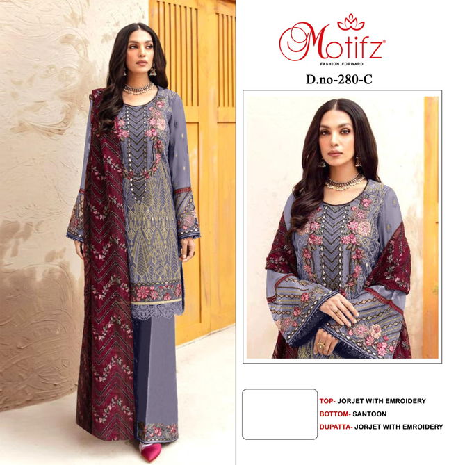 Motifz 280 ABCD Heavy Designer Festive Wear Wholesale Pakistani Salwar Suits 